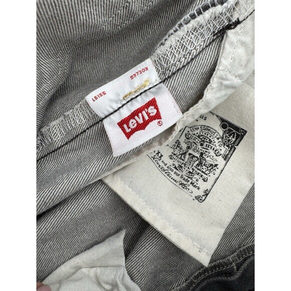 VTG Levis 501 Jeans Mens 44x30 Gray Button Fly Straight Leg Red Tab Mexico - Picture 14 of 15
